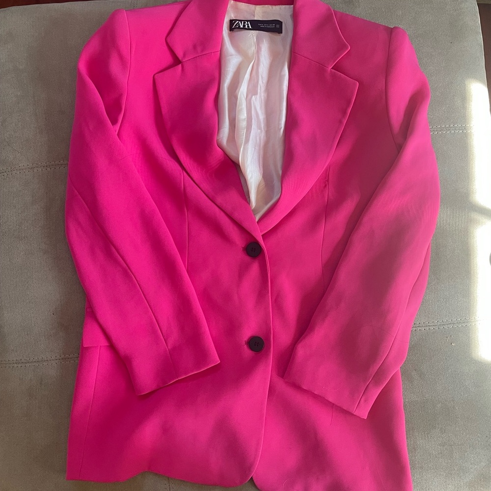 ZARA Hot Pink Blazer - Small